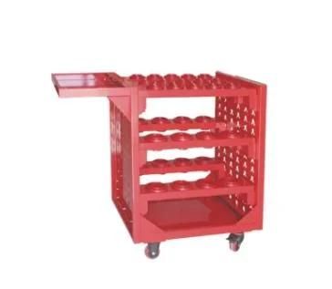 3-Tier Metal Red Trolley Workshop Garage Storage Tool Cart