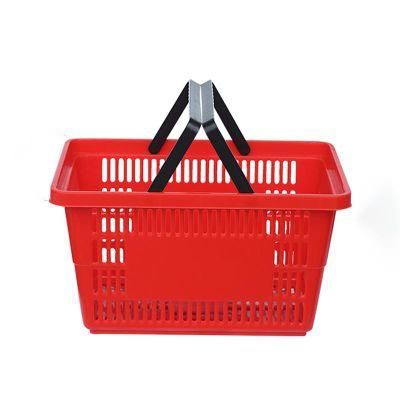 High Quality Plastic Shopping Basket Used Supermarket Hand Basket