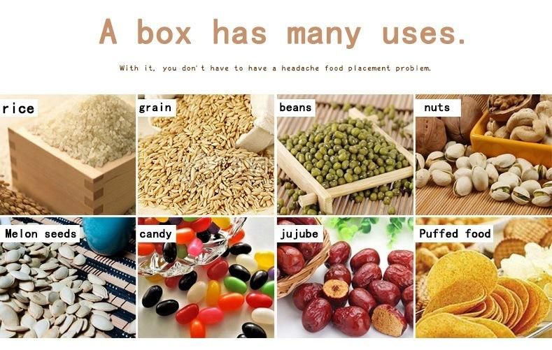 High Quality Strong PC Plastic Candy Bin Food Container Food Storage Bin with Foretaste Box