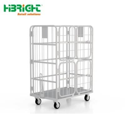 Steel Folding Warehouse Roll Container for Storage