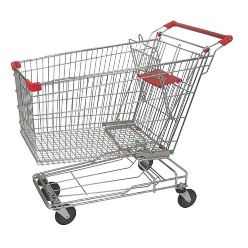 Customized Supermarket Foldable Steel Shopping Cart Shopping Trolleys