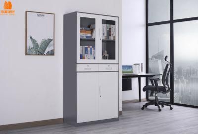 Simple Design Office Furniture 2 Drawer File Cabinet with Glass Door