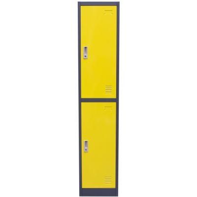 China Design Wardrobe 2 Doors Storage Cloth School Metal Locker