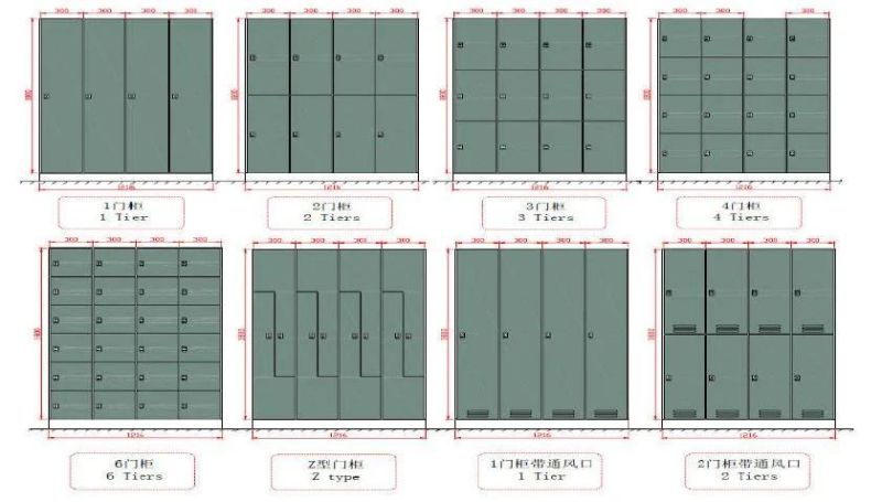 Withstand Water Triple Door Compact Laminate Locker Cabinet