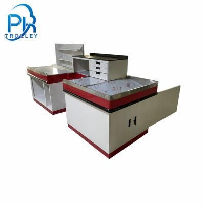 Factory Price Small Retail Supermarket Checkout Counter for Sale Cashier Desk