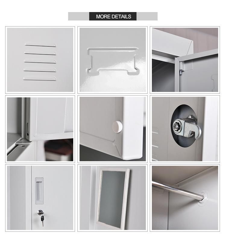 Metal Wardrobe Cabinet Home Clothes Locker