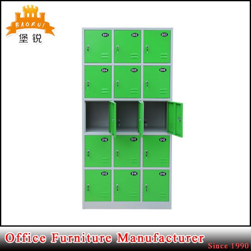 Jas-032 Europe Steel Bathroom Furniture 15 Door Metal Clothes Storage Gym Locker