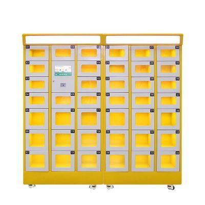 Smart Steel Storage Heating Food Delivery Lockers for Online Shop