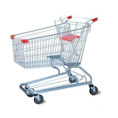 180 Liter American Style Shopping Model-D Trolley for Supermarket