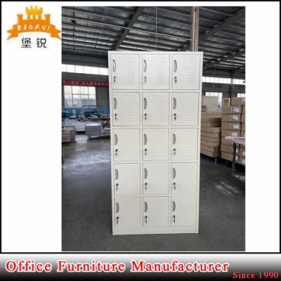 15 Doors Metal Locker Steel Cabinets for Helmets, Shoes and Clothes