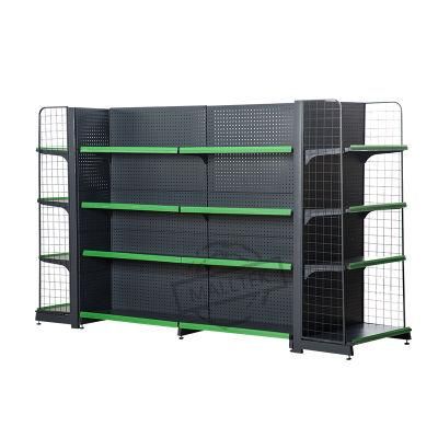 4-5 Layers Perforated Grocery Metal Shelving with Hooks and Accessories