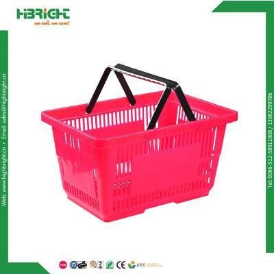 Wholesale Recyclable Handle Plastic Shopping Basket