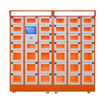 Intelligent Grid Box Locker Pizza Vendor Machine Smart Food Locker