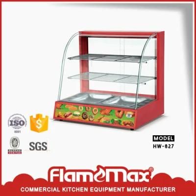 Commercial Electric Curved Food Warmer Display Showcase with Trays