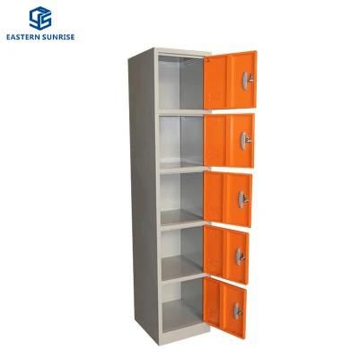 School Student Factory Military Hotel Use 5 Door Locker Cabinet