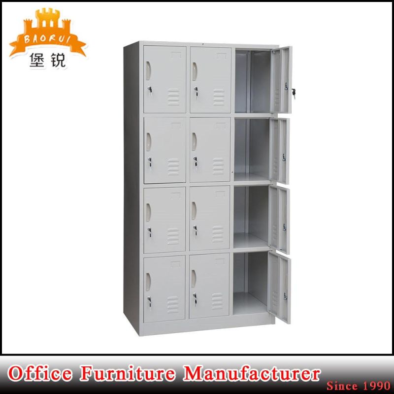 Durable Gym Clothes Cabinet 12 Door Steel Storage Wardrobe Locker