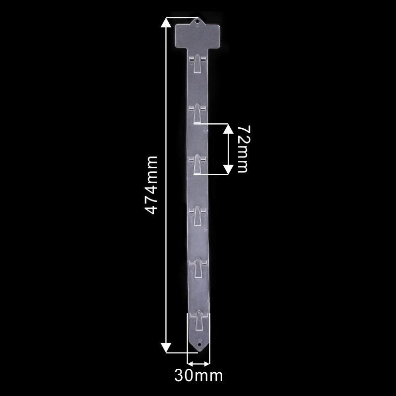 Supermarket Clear Shelf Hanging Display Transparent PP Plastic Clip Strips