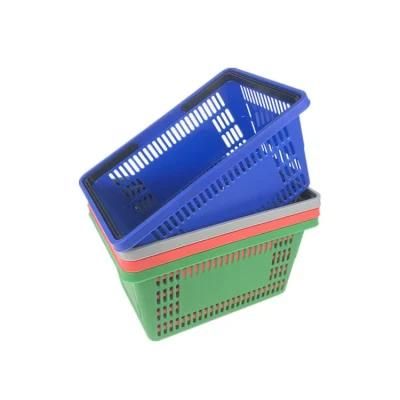 Hot Sell Colorful Fruit Basket Supermarket Plastic Shopping Basket