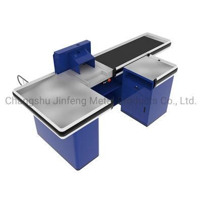 Supermarket Checkout Counter with Motor and Conveyor Belt