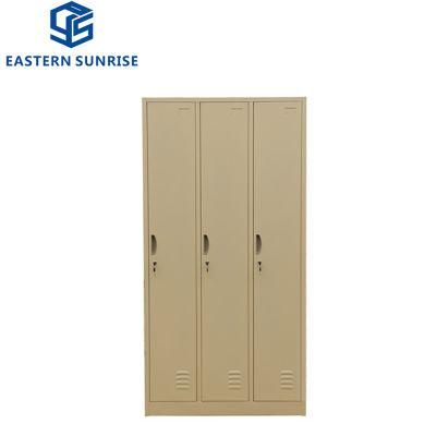 Clothes Storage Metal Cabinet Steel Locker/3 Door Steel Locker