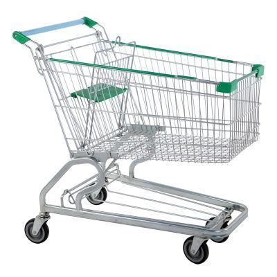 Supermarket Shopping Trolley with Four Wheels and From Factory Wholesale
