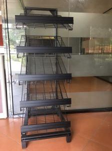 Supermarket 5 Layers Metal-Wire Bakery Display Rack