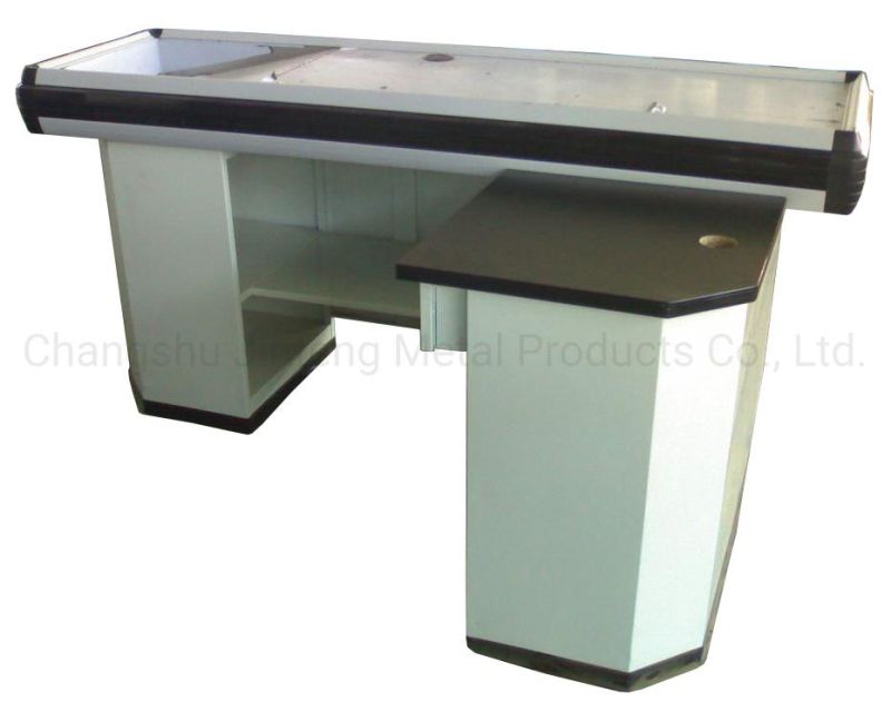 Supermarket Checkout Desk Counter Customized Cashier Table