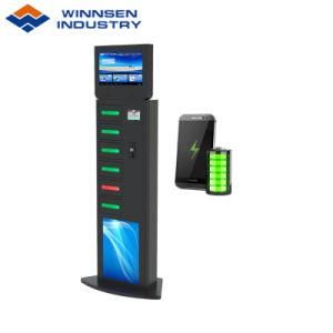 Video Advertising Cell Phone Charging Lockers with 6 Lockers Free Charge Service