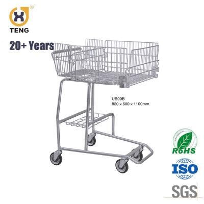 USA Style Metal Supermarket Equipment Shopping Hand Trolley Cart