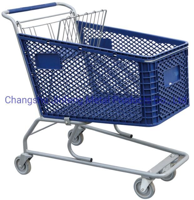 Superamrket and Shopping Mall Shopping Carts with Steel and Plastic