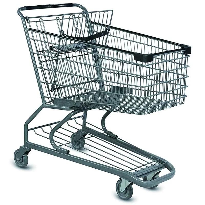 Manufacturer Supply Shopping Trolley Cart Wholesale Shopping Trolleys Carts with 4 Wheels