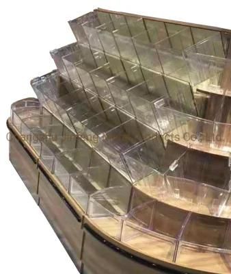 Supermarket Snacks Display Shelves Storage Display Racks with Acrylic Box