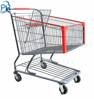 2022 Metal Powder Coated Shopping Trolley for Supermarket