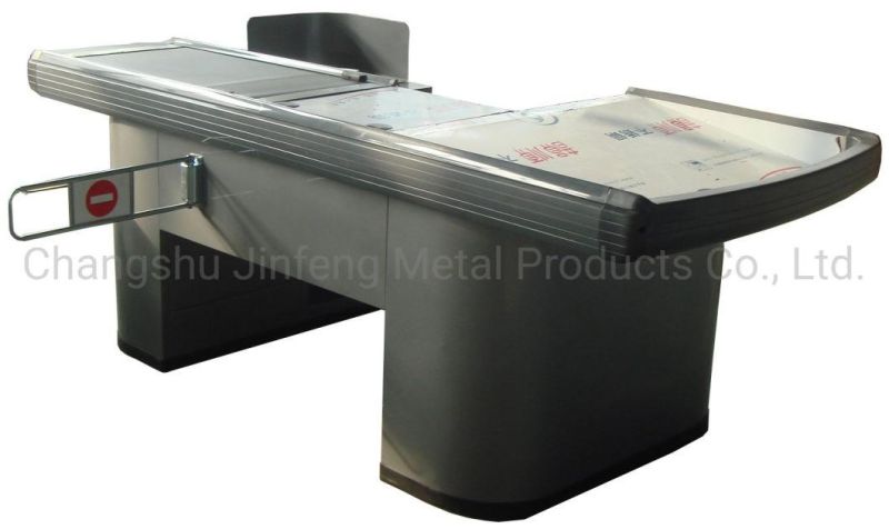 Convenience Store Cashier Counter Supermarket Checkout Counter with Conveyor Belt