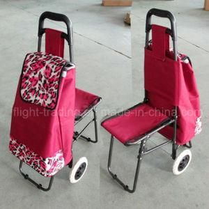 High Quality of Two Wheels Shopping Cart with Chair