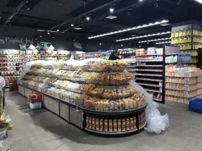 Wooden Board Supermarket Bulk Foods/Snack Food Display Cabinet Storage Case/Goods Storage Shelving for Supermarket/Shop