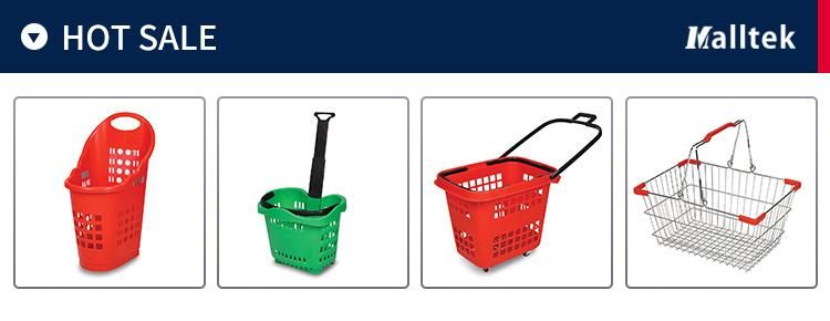 Fashion Colorful Retail Grocery Store Hand Plastic Supermarket Shopping Basket