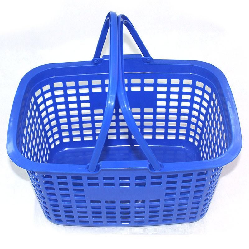 Cheaper Plastic Supermarket Basket Japanese Hole Portable Hand Shopping Basket