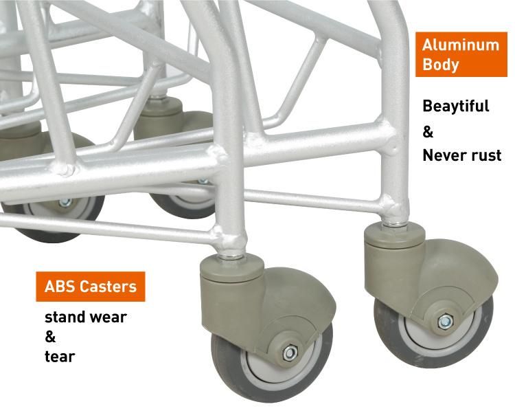 Light Weight Full Aluminum Shopping Trolley Cart for Convenience Store