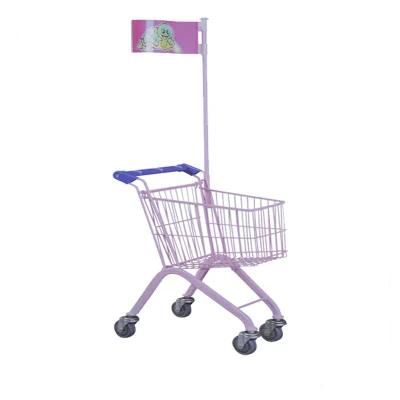 Wholesale Plastic Folding Shopping Steel Grocery Cart Supermarket Shopping Trolley