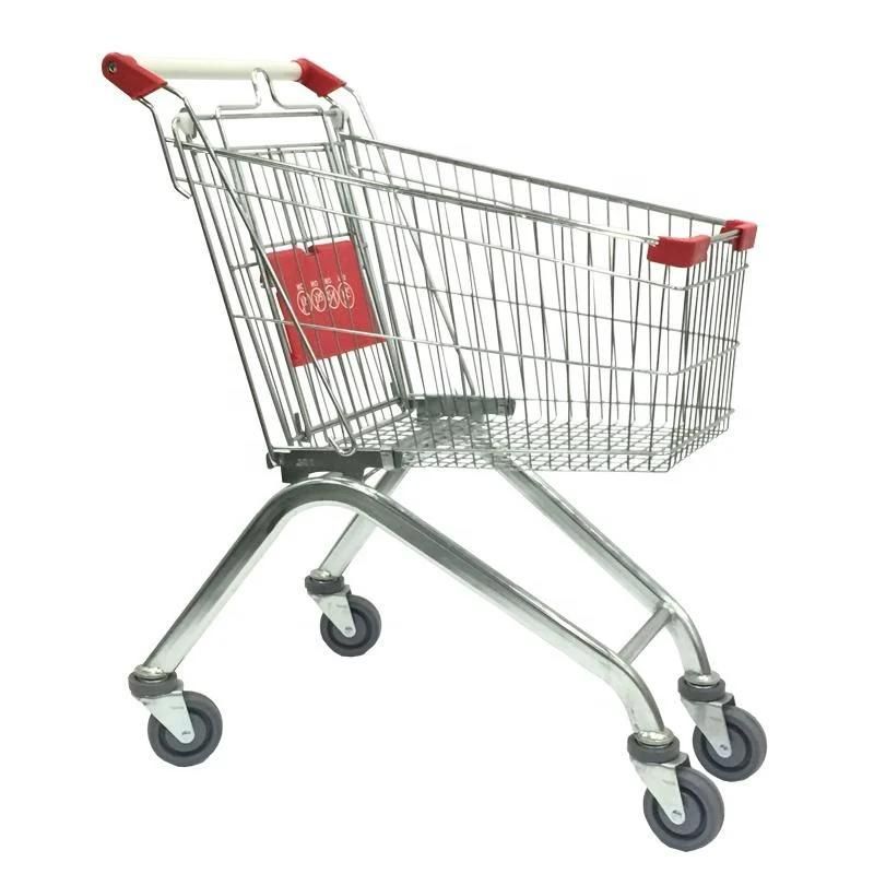 Factory 60-240L Supermarket Metal European Shopping Trolley Cart