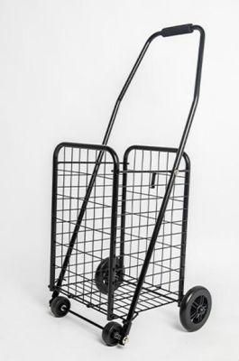 Factory Cheap 42L 4 Wheels Folding Metal Cart Collapsible Foldable Shopping Trolleys