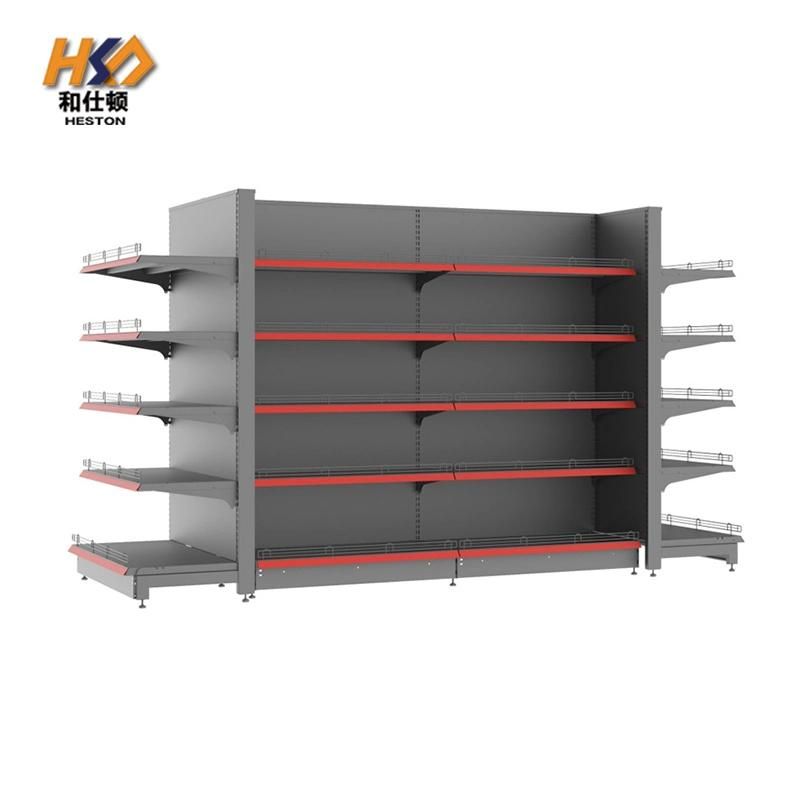 Factory Supply Metal Display Supermarket Shelf / Heavy Duty Gondola Supermarket Shelving