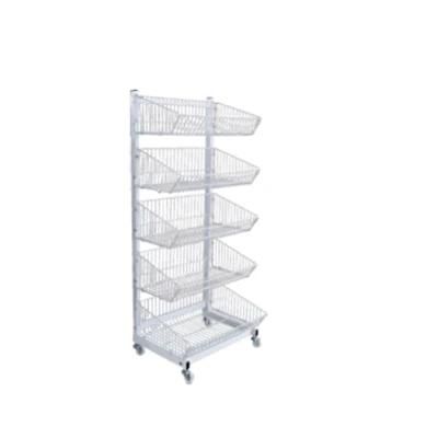 Manufacturer Retail Customized Wire Basket Display Rack for Market