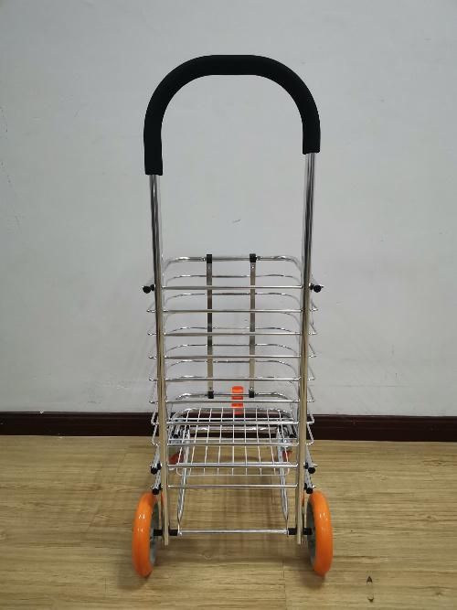 Four Wheels Aluminum Alloy Portable Shopping Trolley Cart