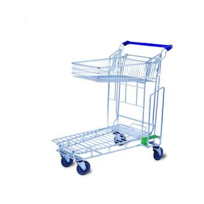 Warehouse Transport Cargo Trolley Flat Wire Cart