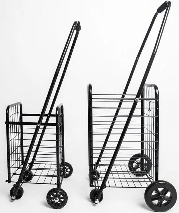 China Manufacturer Collapsible Steel Grocery Shopping Cart for Personal Use