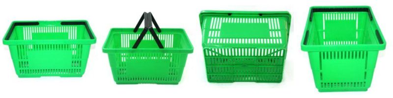 New Design Luxury Small Double Handle Supermarket Shopping Hand Basket