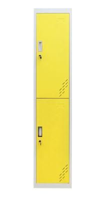Colorful Sports Electronic Steel Cabinet Clothes 2 Door Metal Locker