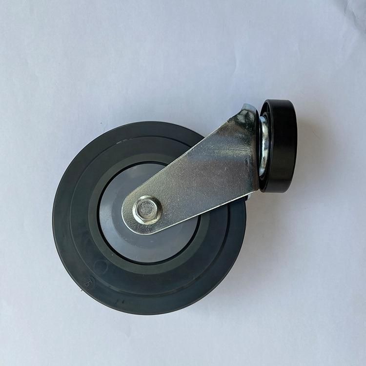 PU Shopping Trolley Cart Elevator Caster Wheel with 4 Inch